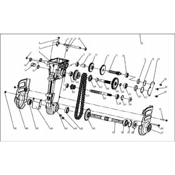 Gear Box Assembly for Husqvarna TF 230 Cultivator/Tiller