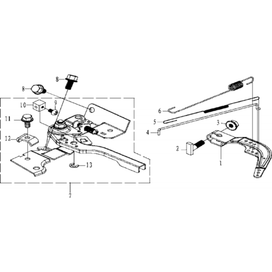 Controls Assembly for Husqvarna TF 230 Cultivator/Tiller