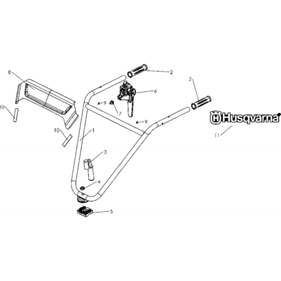 Handle & Controls Assembly for Husqvarna TF 335 Cultivator/Tiller