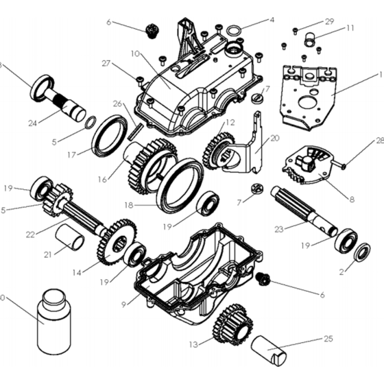 Product Complete-2 Assembly for Husqvarna TF 434 Cultivator/Tiller