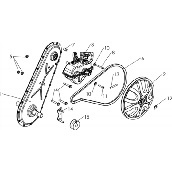 Transmission Assembly for Husqvarna TF 435P Cultivator/Tiller