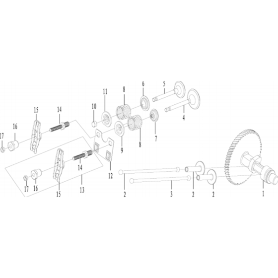 Crankshaft Assembly for Husqvarna TF 545P Cultivator/Tiller