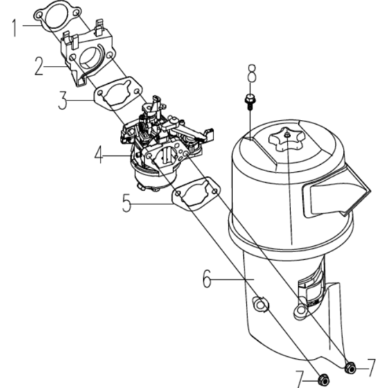 Starter Assembly for Husqvarna TF 545P Cultivator/Tiller