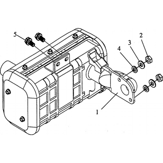 Muffler Assembly for Husqvarna TF544 Cultivator/Tiller