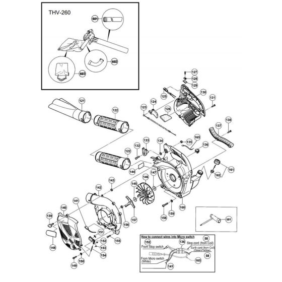 Blower Assembly for Tanaka THB260PF