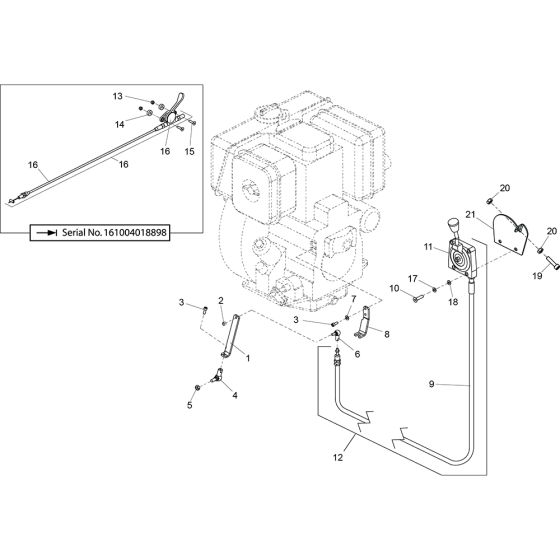 Throttle Cable Assembly for Altrad Belle RPC60 Reversible Plate