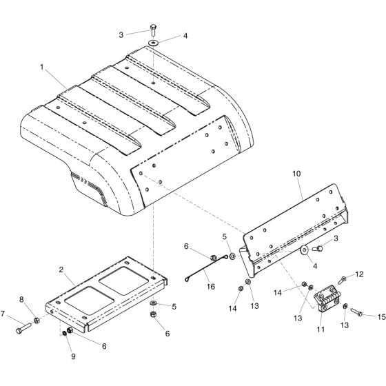 Top Cover Assembly for Altrad Belle RPC60 Reversible Plate (up to SN 043179)