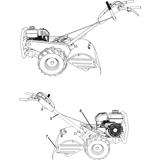 Decals for Husqvarna TR 530 Cultivator/Tiller