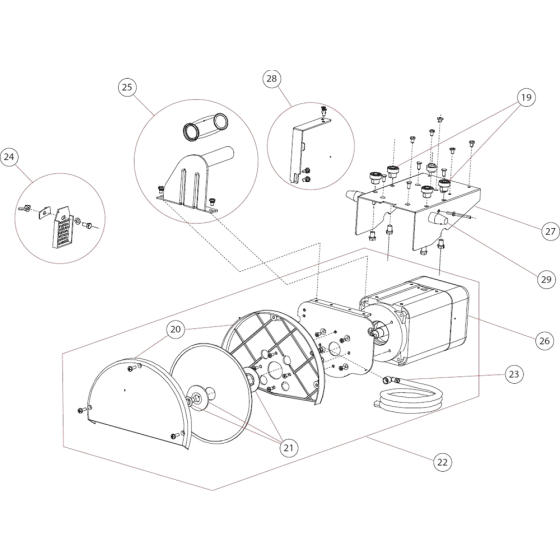 Motor Assembly for Norton Clipper TR201E Tile Saw