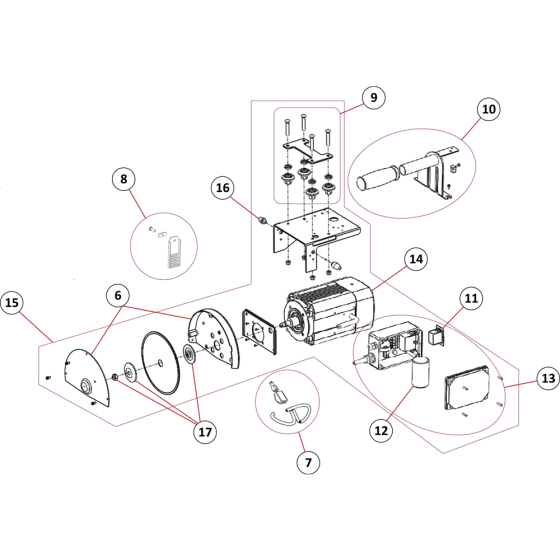 Cutting Head Assembly for Norton Clipper TR232S Tile Saw