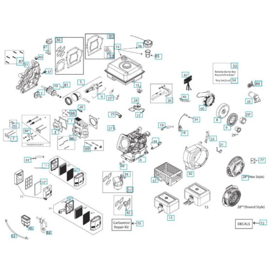 Engine Assembly for Husqvarna