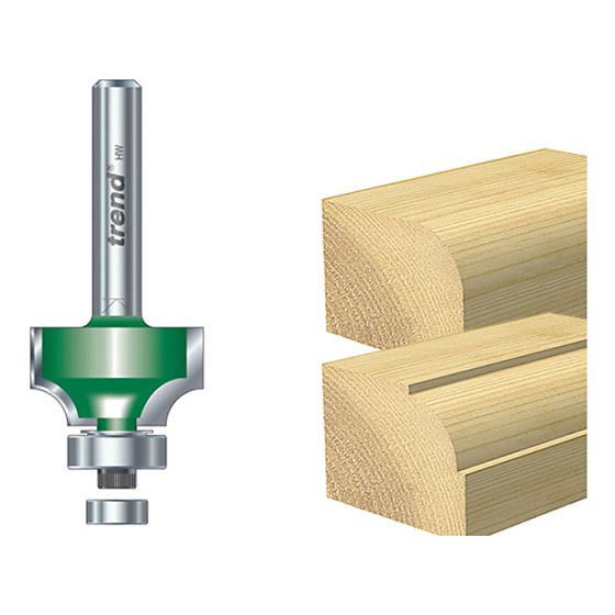 C076 x 1/4 TCT Bearing Guided Ovolo & Round Over 6.3mm Radius by Trend - C076X1/4TC