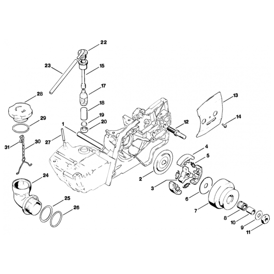 Stihl TS08 Clutch & Pulley
