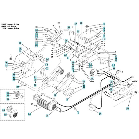 Motor Assembly for Husqvarna TS 100 R