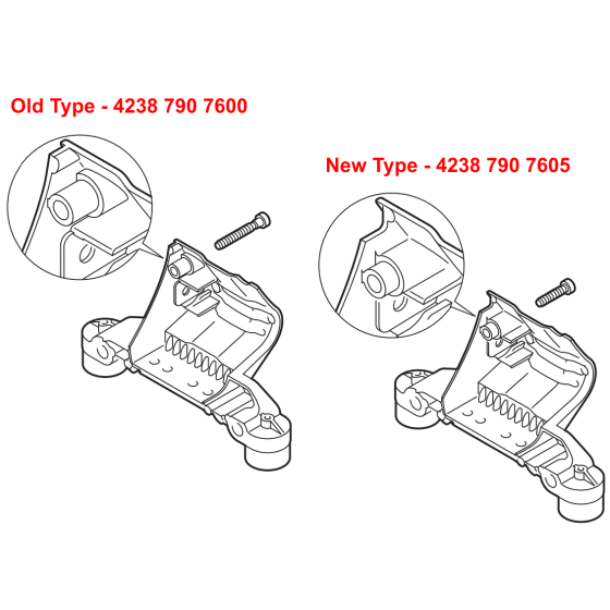 Support Foot Assy for Stihl TS410 (newer models), TS480i, TS500i - 4238 790 7605