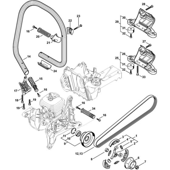 Clutch Assembly for Stihl TS410