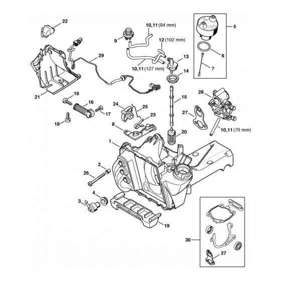 Stihl TS440 Disc Cutter Tank Housing