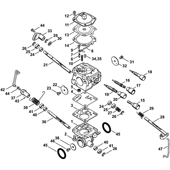 Carburetor WJ-114 Assembly for Stihl TS700 Disc Cutter