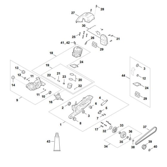 Crankcase Assembly for Stihl TS 710i