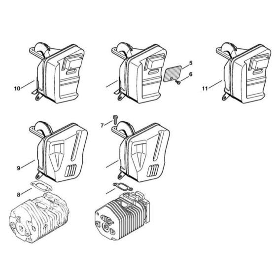 Muffler Assembly for Stihl TS760