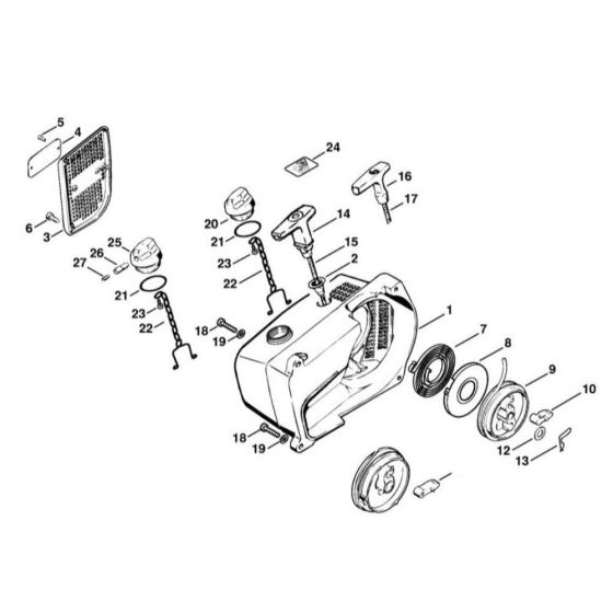 Rewind Starter Assembly for TS760