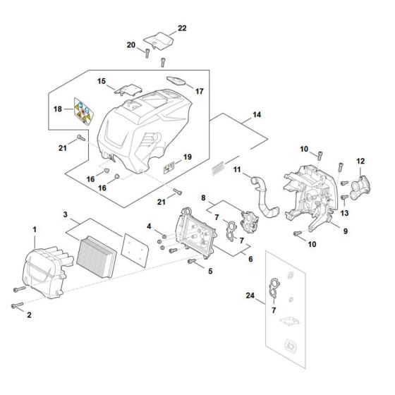 Air Filter Assembly for Stihl TS 910i