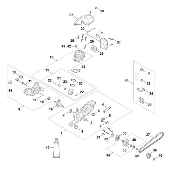 Crankcase Assembly for Stihl