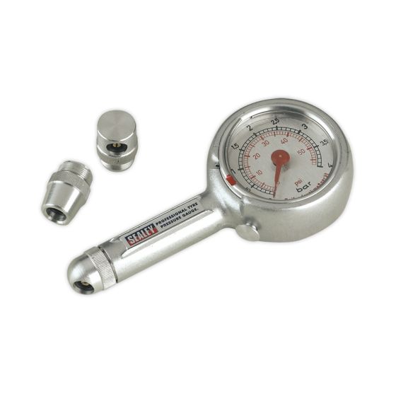 Tyre Pressure Gauge Professional 3-Way 0-4bar(0-57psi) Sealey Part No. TST/PGX