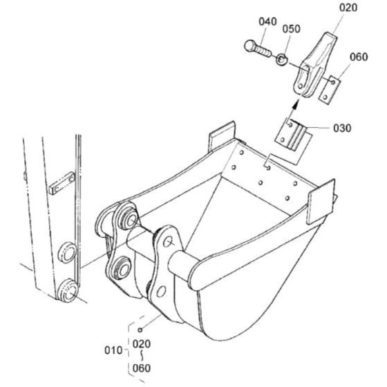 Bucket Assembly for Kubota U30-3a2 Mini Excavator