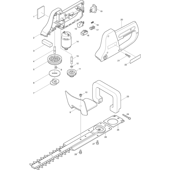 Complete Assembly for Makita UH303DST Hedge Trimmers