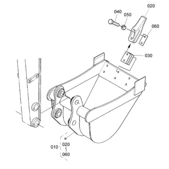 Bucket Assembly for Kubota U35-3a Mini Excavator