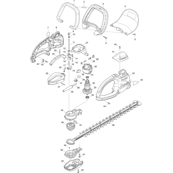 Complete Assembly for Makita UH5580 Hedge Trimmers