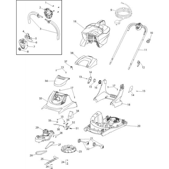 Complete Product Assembly for Flymo ULTRAGLIDE Mowers