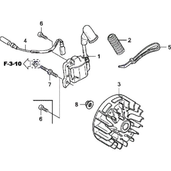 Flywheel Ignition Assembly for Honda UMK425LE Brushcutters