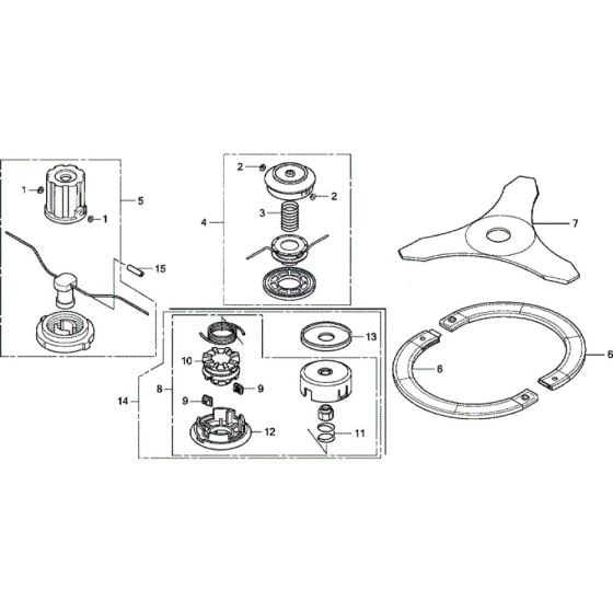 Cutter Blade Nylon Head Assembly for Honda UMK425LE Brushcutters