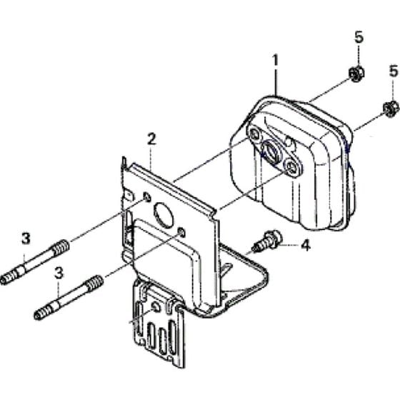 Muffler Assembly for Honda UMK425LE Brushcutters