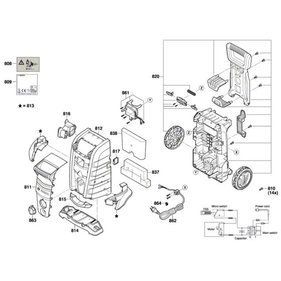Bosch UniversalAquatak 135 Assembly