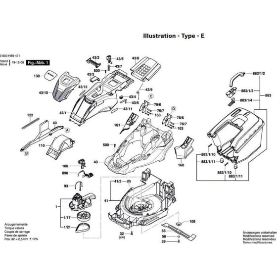 Bosch UniversalRotak 650 Assembly