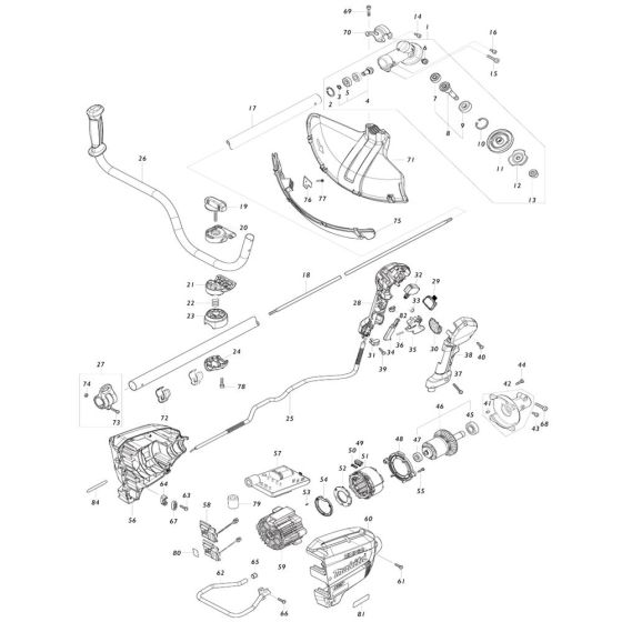 Makita UR012G Trimmer Assembly