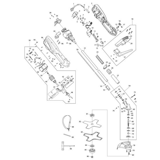 Makita UR2300 Assembly