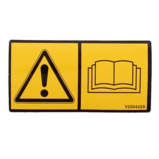 Decal "Read Operators Book" for Winget 100T, 150T Mixers - V2004229