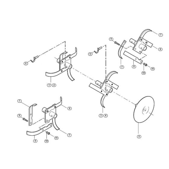 Hoe Assembly  for Stihl/ Viking VH 400  VH Tillers