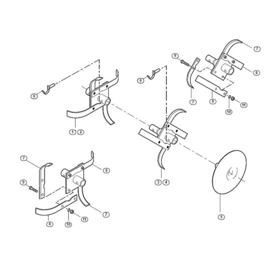 Hoe Assembly  for Stihl/ Viking VH 440  VH Tillers