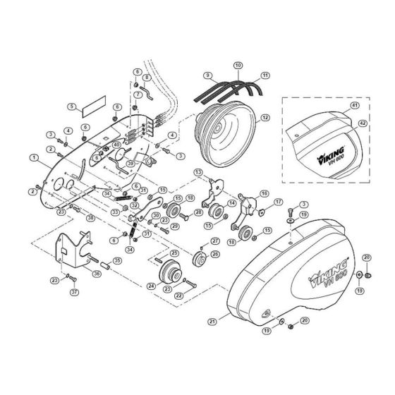 Drive Assembly  for Stihl/ Viking VH 600  VH Tillers