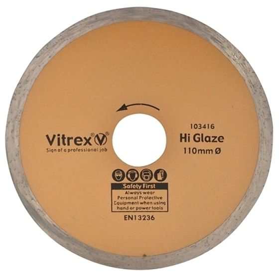 Diamond Blade Hi Glaze 110mm by Vitrex - 103416