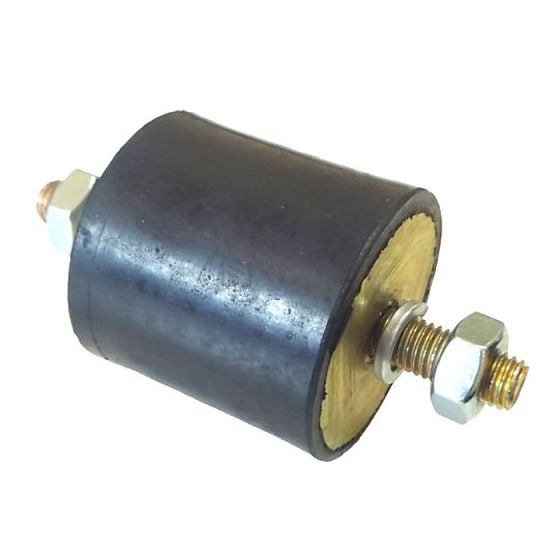 Rubber Mount Male/Male 50x50mm M10 Thread