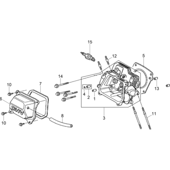 Cylinder head Assy for Wacker VP1135A-5100029066 (Honda) Rev.100 Plate Compactors.


