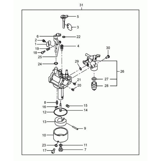 Carburettor Assembly for VP1135R