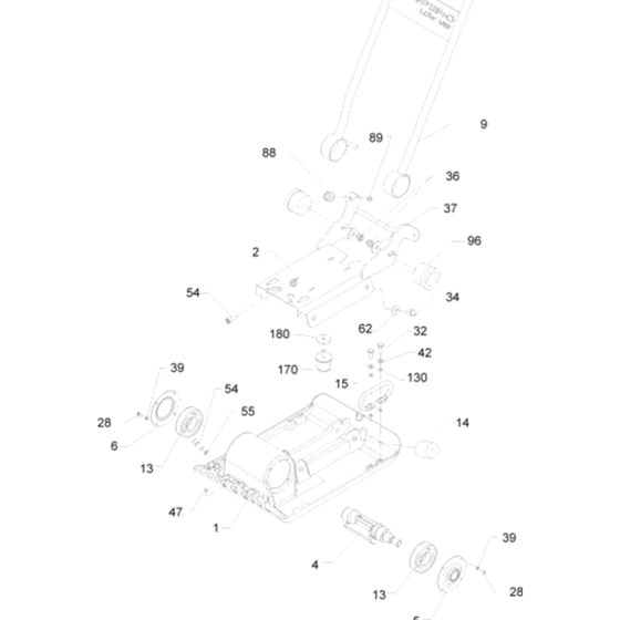 Baseplate/ Console Assembly for Wacker VP1340-5000008705 (Wacker) Rev.114 Plate Compactor