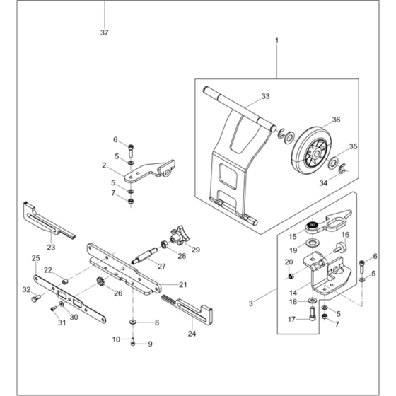 Wheel Kit Assembly for Wacker VP1340A-5100029061 (Honda) Rev.101 Plate Compactor